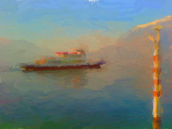 lake como shirt painting
