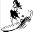 surfer chick T shirt